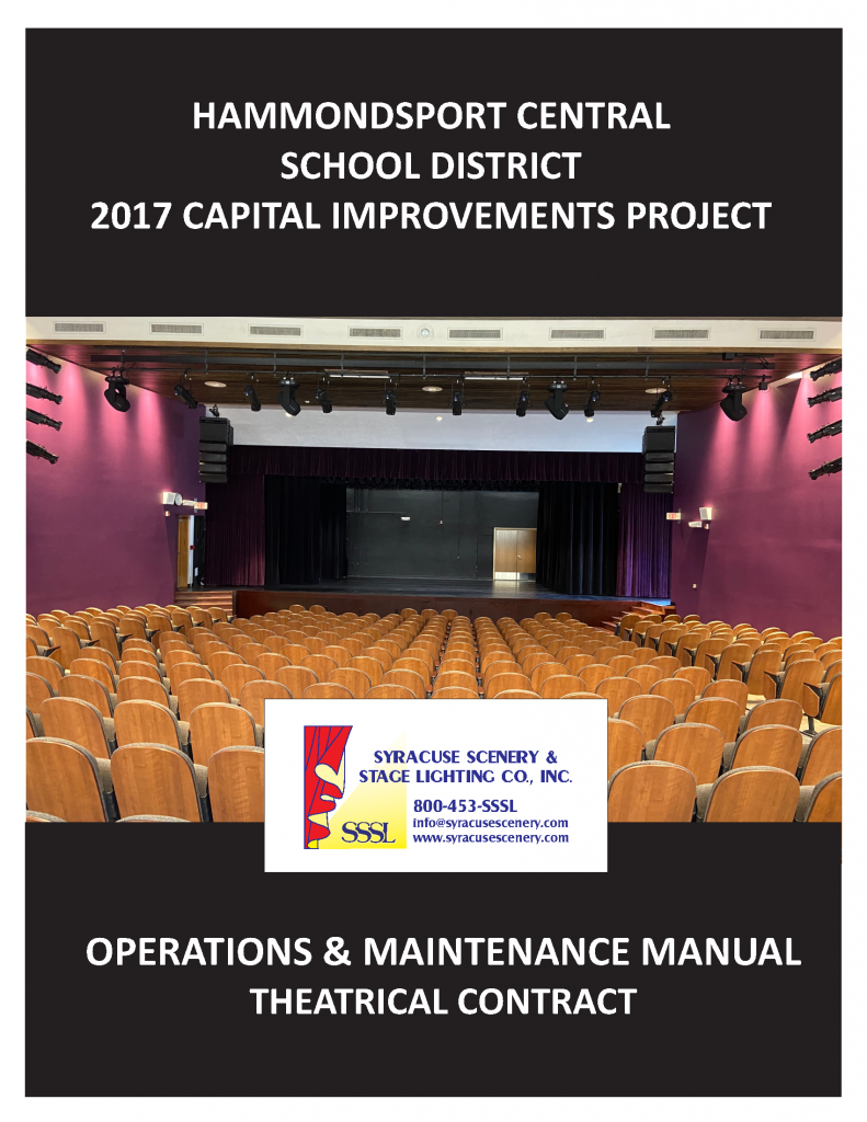 Manual cover for the Hammondsport Central School District project
